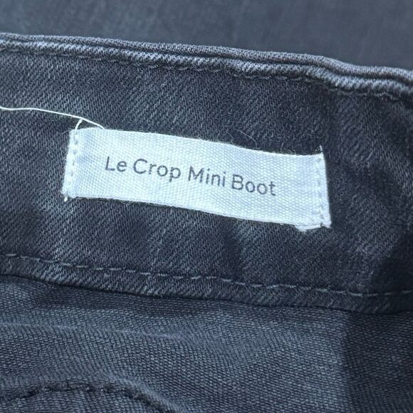 Frame Denim Le Crop Mini Boot Jeans Black Women’s 31 - Picture 3 of 4